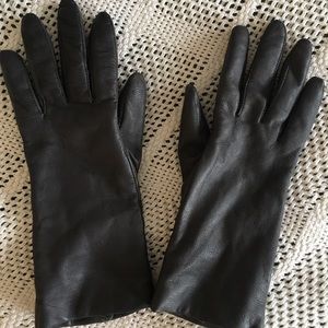 Leather cashmere gloves, Fownes